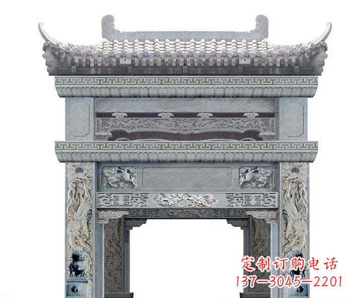 内江精美石雕牌坊雕塑