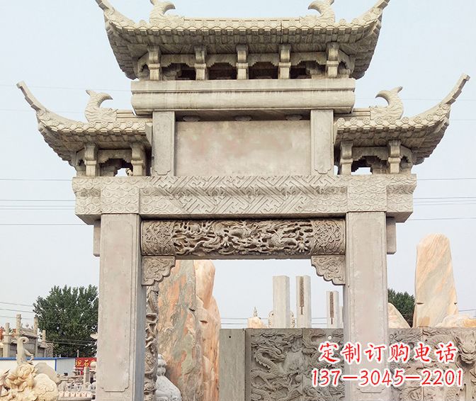 内江特色大理石牌坊石雕