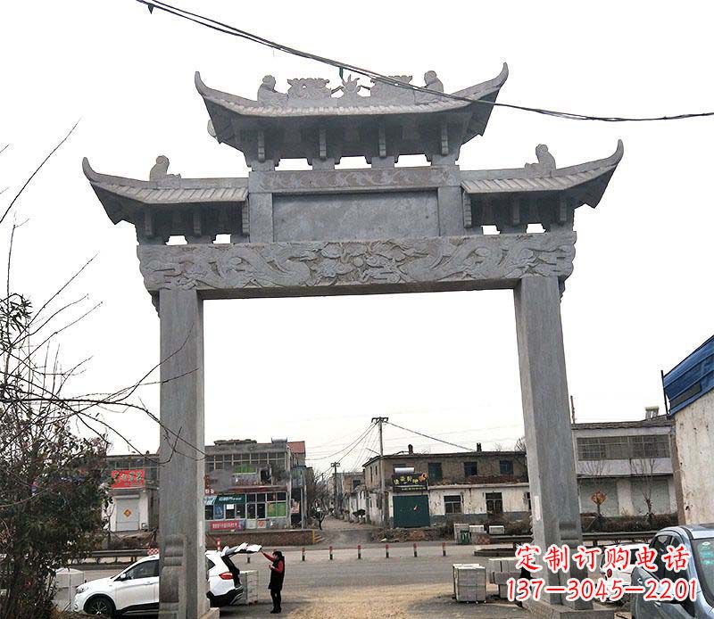 内江精美大理石牌坊石雕