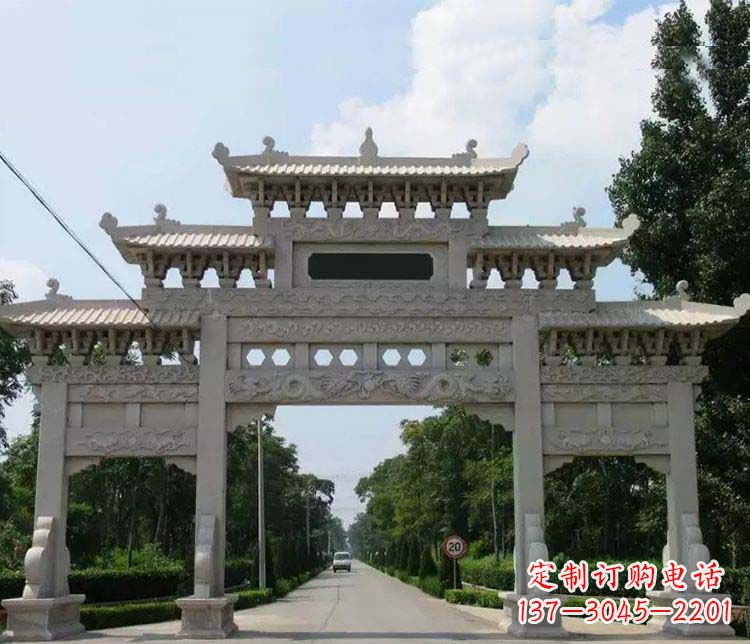 内江定制牌坊雕塑,传承中国传统文化