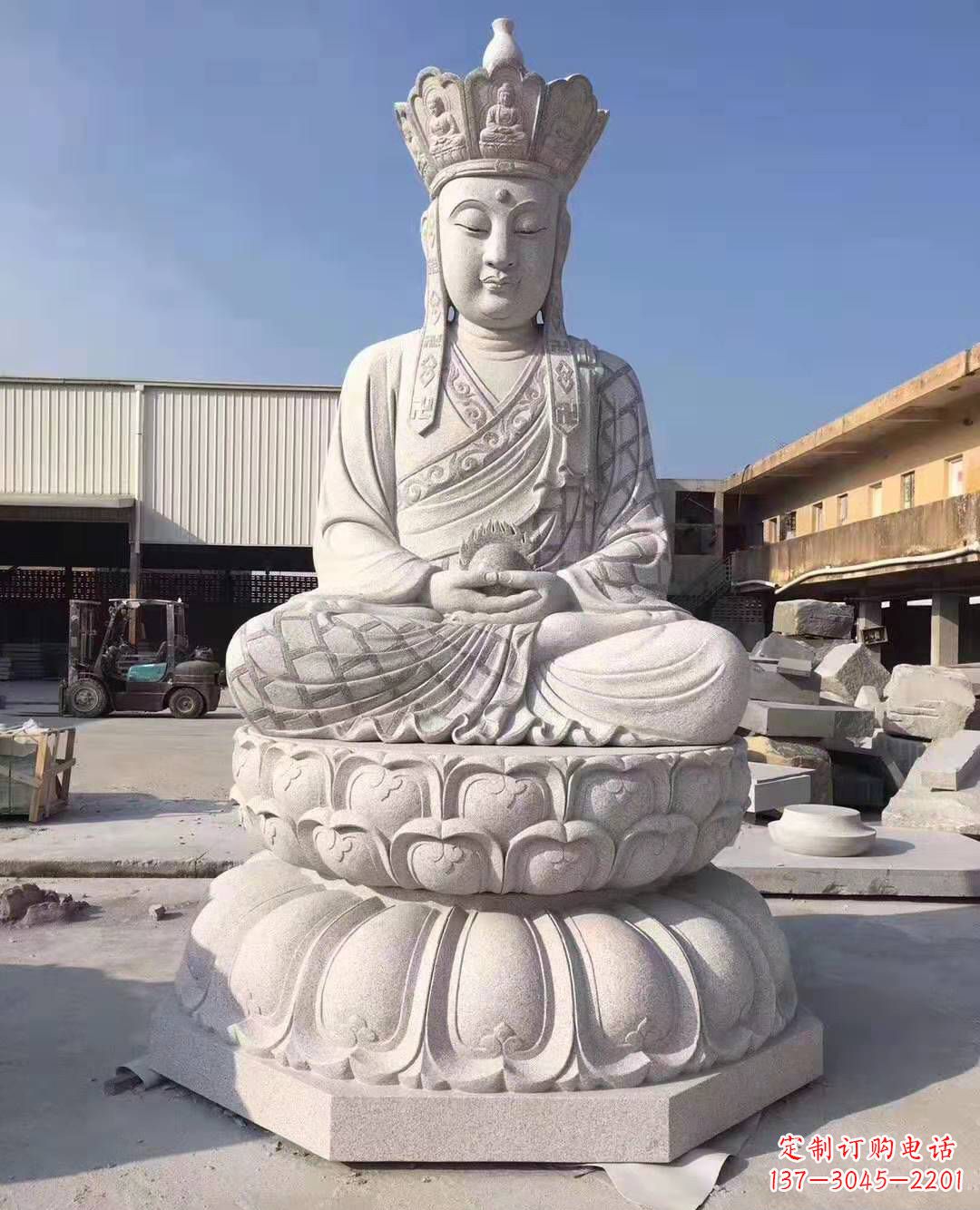 内江精美雕塑——地藏王石雕佛像摆件