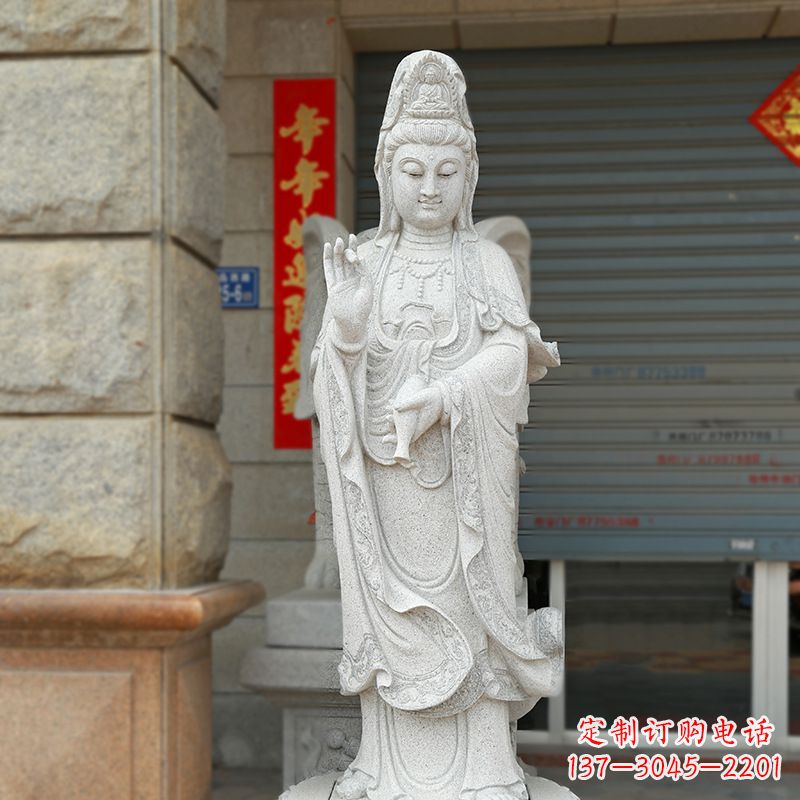 内江经典青石观音雕塑