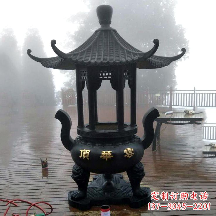 内江精美青铜香炉雕塑