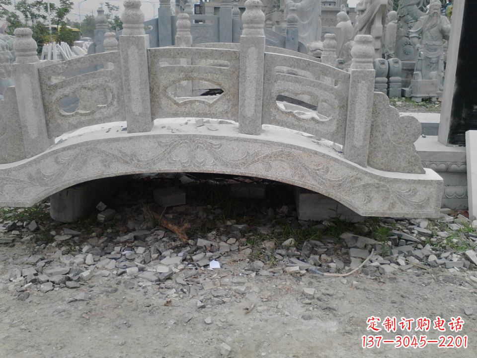 内江精美石桥雕塑,点缀庭园之美