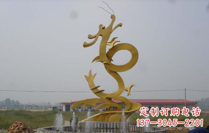 内江不锈钢龙雕塑,激发热血活力