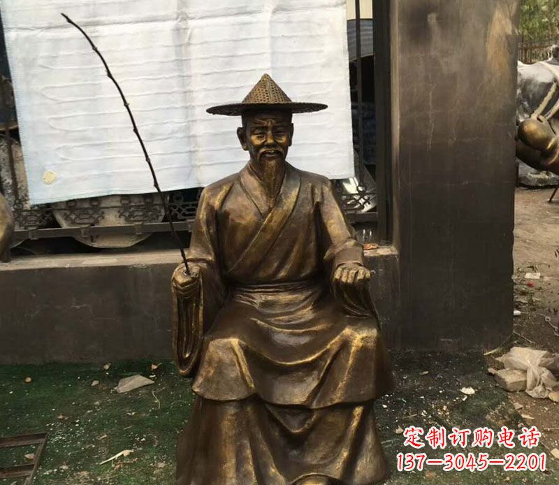 内江精美手工渔翁铜雕