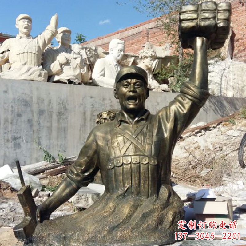 内江董存瑞仿铜头像雕塑