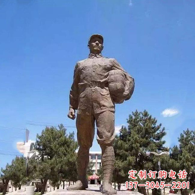 内江董存瑞石雕像-景区园林英雄人物景观雕塑