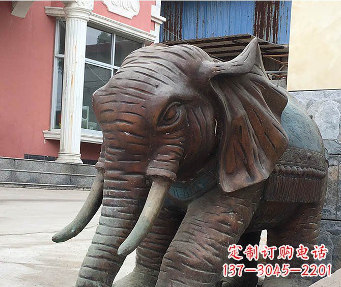 内江动物大象公园铜雕摆件