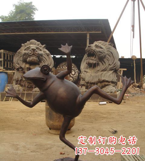 内江青蛙铜雕,精美而可爱