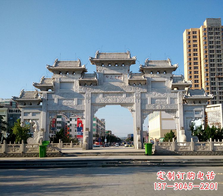 内江精致锻铜牌坊雕塑