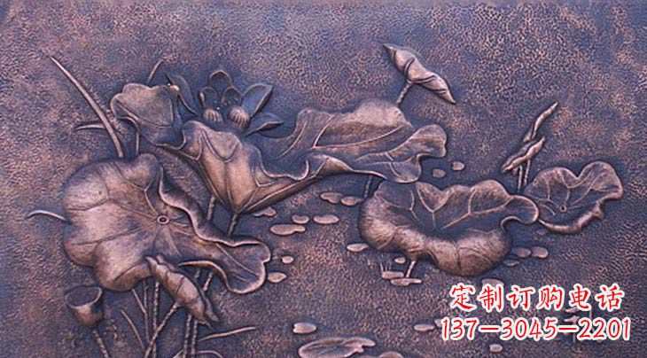 内江锻铜荷花雕塑