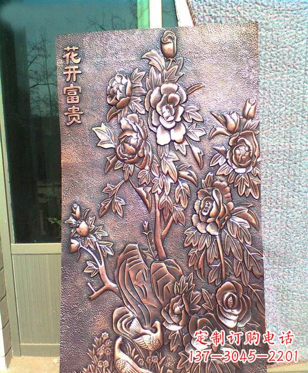内江锻铜牡丹雕塑