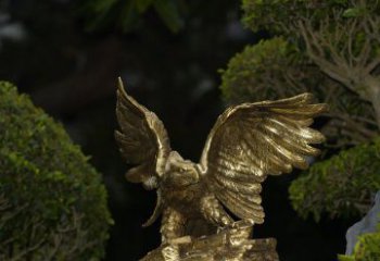 内江精美大鹏展翅老鹰铜雕