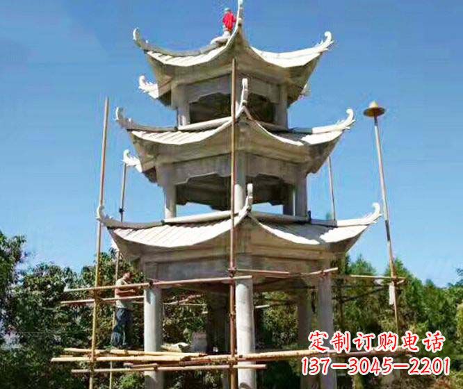 内江精美古典凉亭石雕