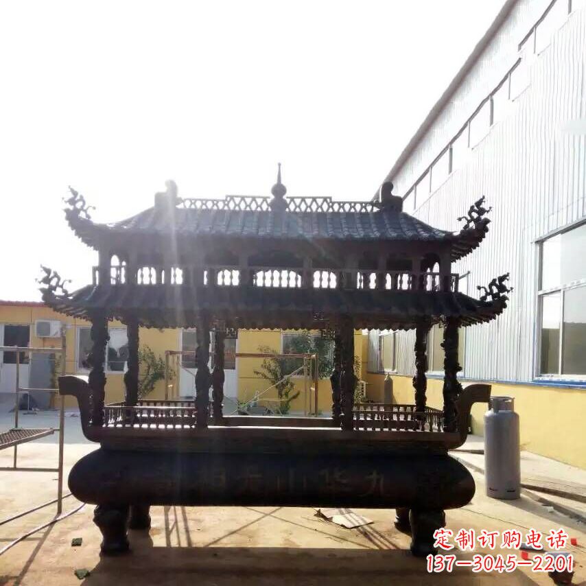 内江多层铜香炉