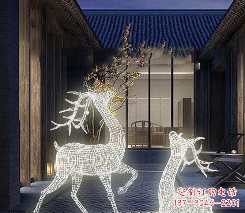 内江发光精致梅花鹿雕塑