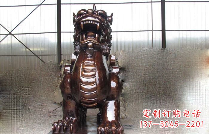 内江来自古老文化的獬豸铜雕