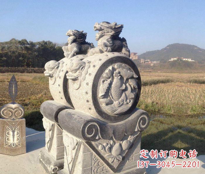 内江仿古抱鼓石镇宅石门墩 (4)