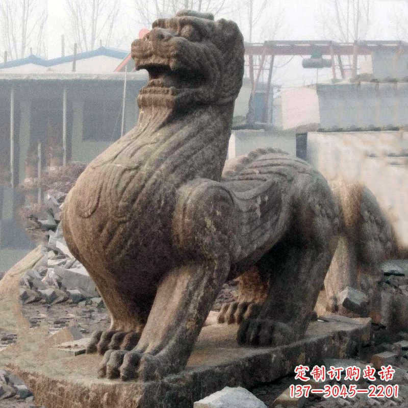 内江仿古狴犴青石雕塑
