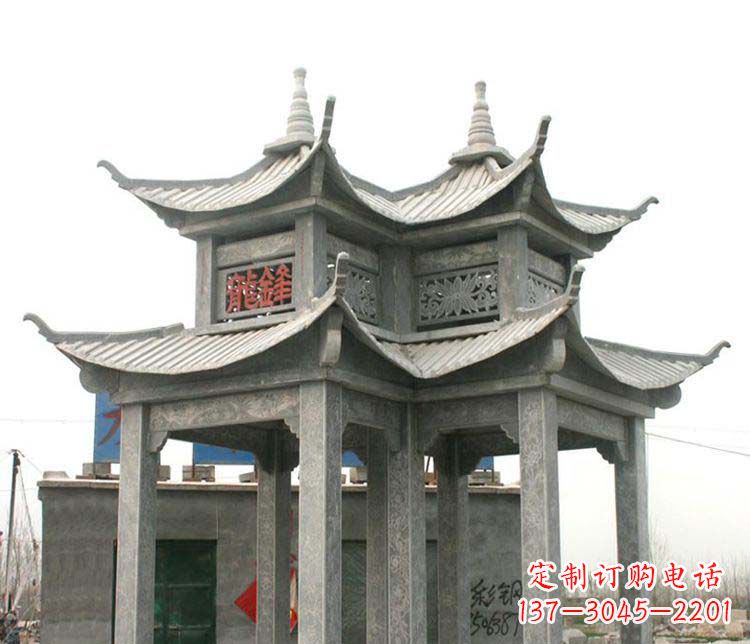 内江仿古凉亭石雕艺术品
