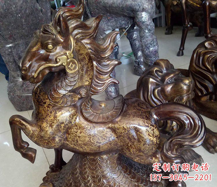 内江仿古雕塑马摆件