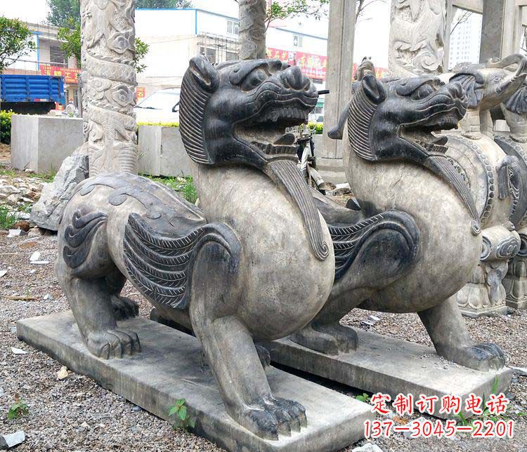 内江工艺精湛的仿古貔貅门口招财石雕