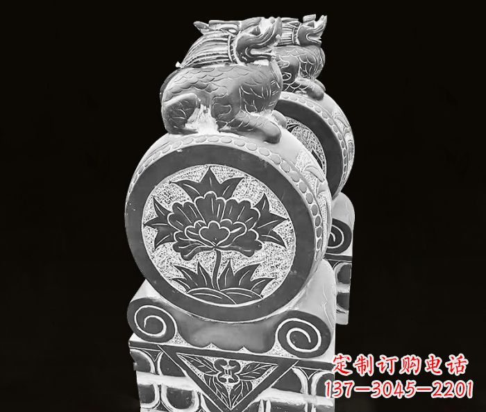 内江仿古麒麟抱鼓石镇宅石门墩
