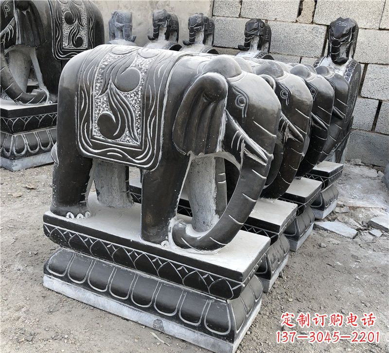内江仿古青石大象雕塑