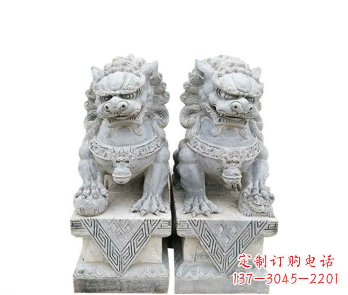 内江古典雄狮石雕