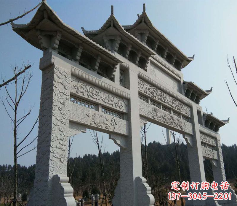 内江仿古牌坊石雕定制