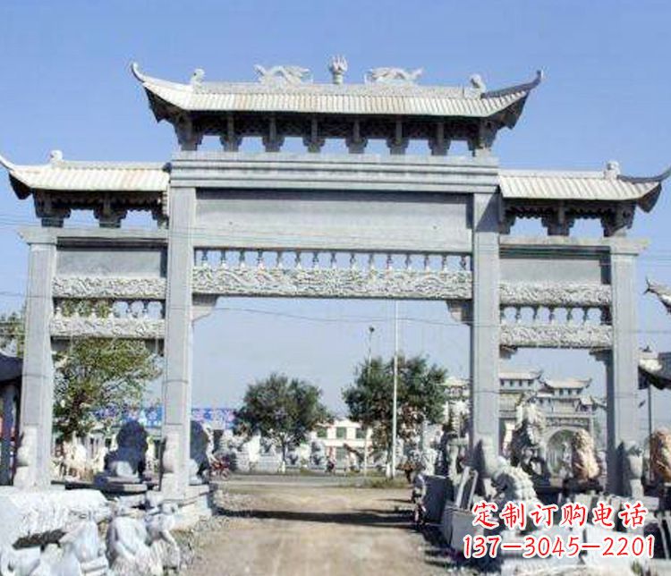 内江仿古牌坊石雕精美定制