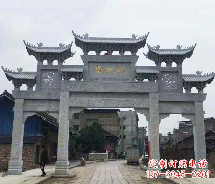 内江仿古三门五楼牌坊石雕