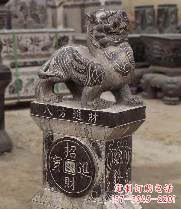 内江仿古石雕貔貅雕塑