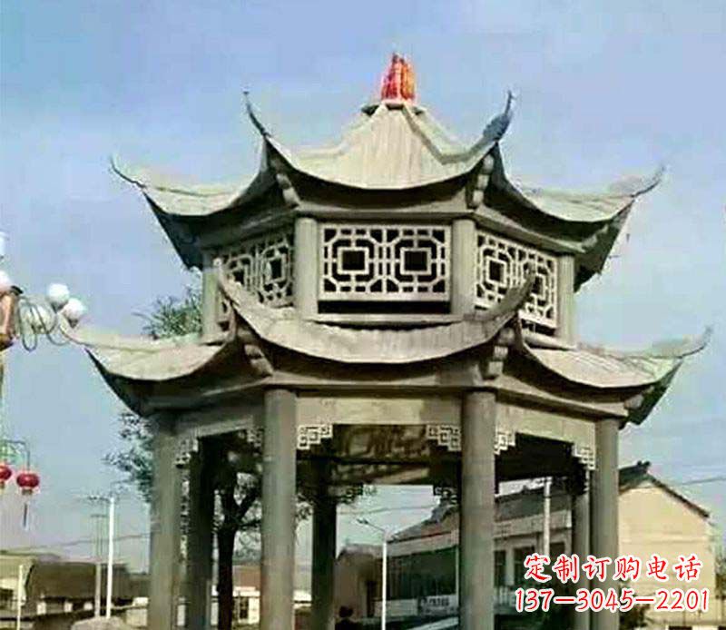 内江精美仿古石凉亭雕塑