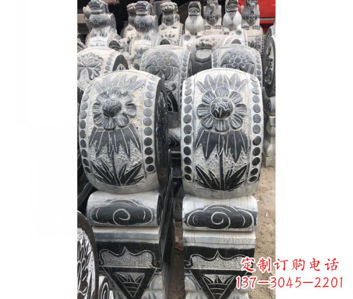 内江仿古石门墩镇宅抱鼓石雕塑
