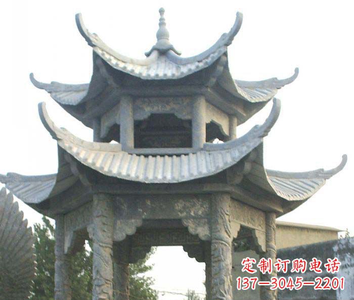 内江仿古双层石雕凉亭