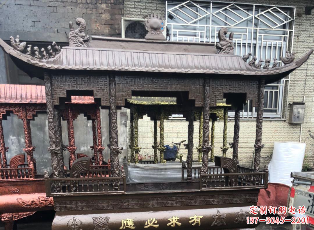 内江精美仿古铜香炉雕塑