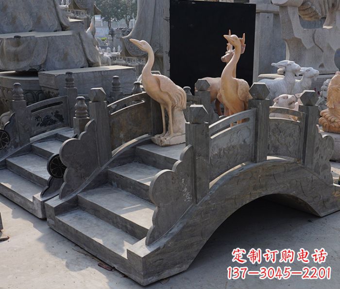 内江精致石制仿古拱桥雕塑