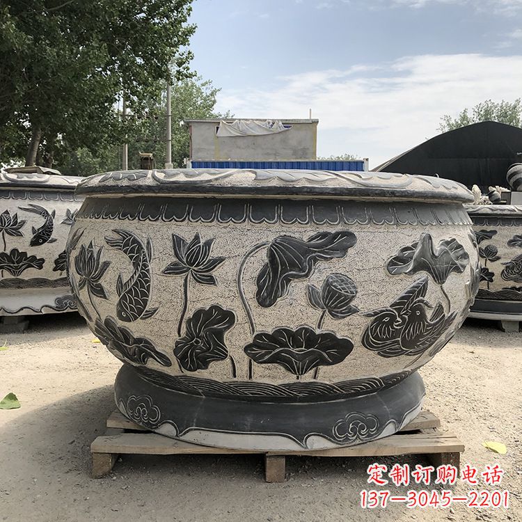 内江精美仿古花盆雕塑