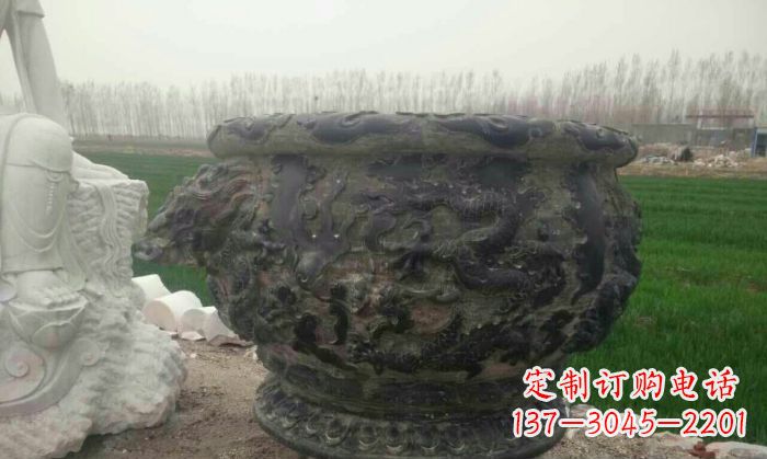 内江仿古圆形水缸石雕
