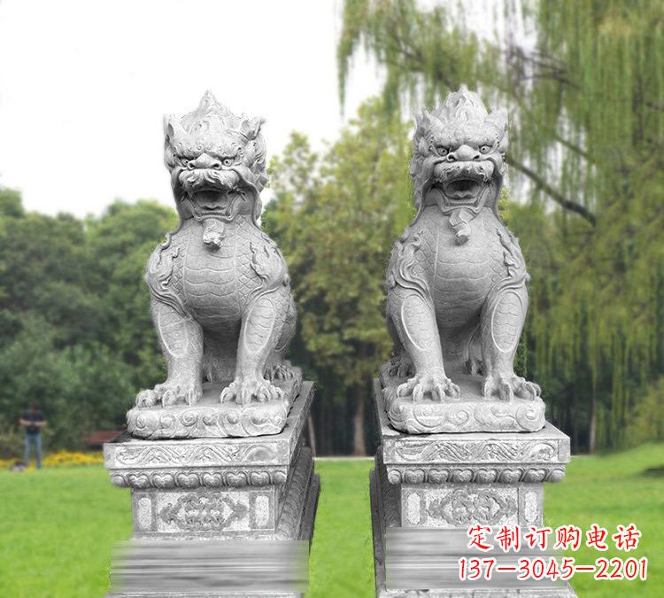 内江仿古坐式麒麟石雕