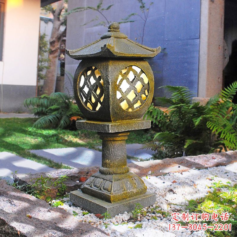 内江仿古庭院石雕灯笼,精美雕刻点亮家园