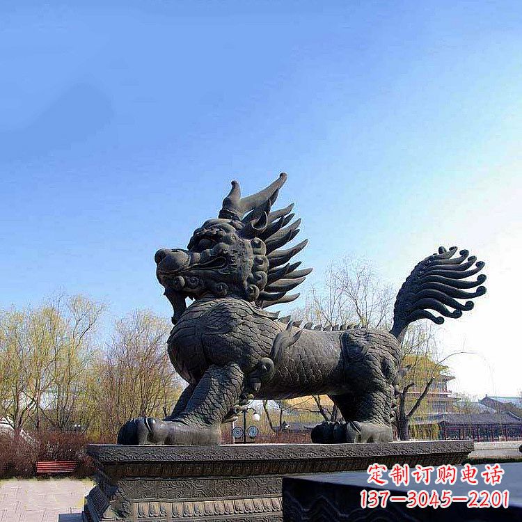内江古典麒麟雕塑,精美绝伦