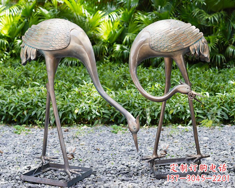 内江传统文化铸造仙鹤雕塑