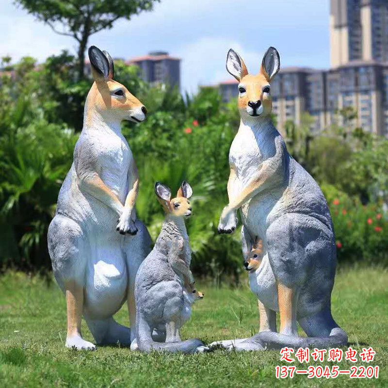 内江仿真袋鼠玻璃钢雕塑