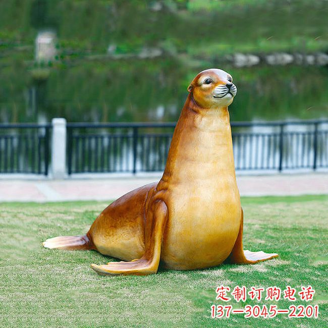 内江仿真玻璃钢海豹雕塑,活力与艺术完美结合