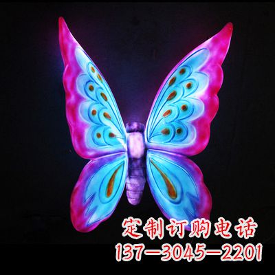 内江仿真蝴蝶_大号粉色发光款73x50x30