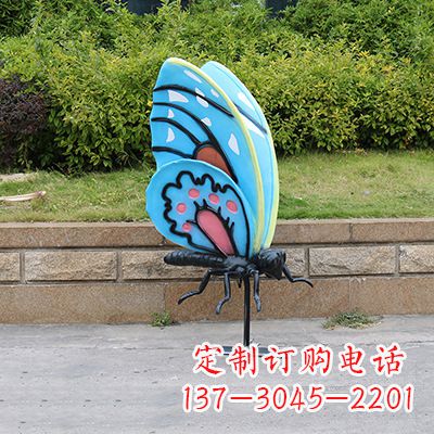 内江仿真蝴蝶_大号蓝色款116x75x160
