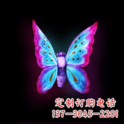 内江仿真蝴蝶_小号粉色发光款37x48x20